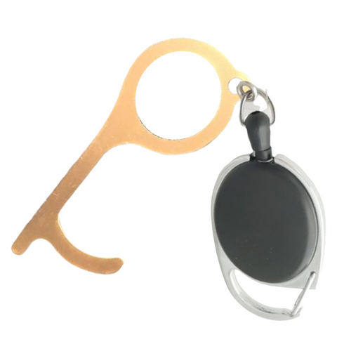 Clean Hands | Brass Hands Free Tool with Retractable Reel