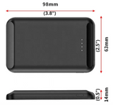 CASEBUDi Wireless Portable 15W 5000 mAh Power Bank Battery Charger Compatible with iPhone MagSafe Magnet